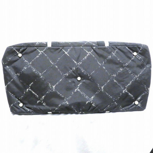 Luxury Chanel old travel line nylon bag Boston unisex