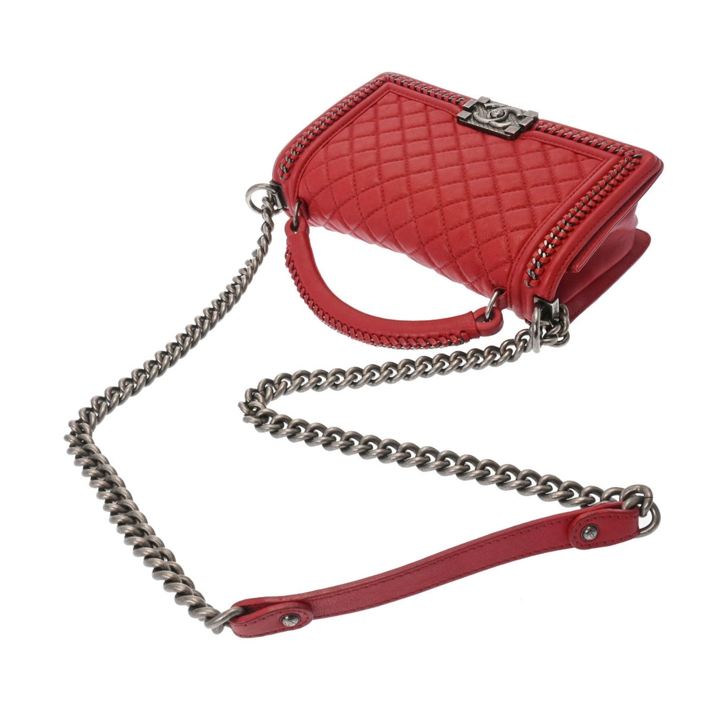 Luxury Chanel Boy  Men,Women Handbag Black,Red Color,White