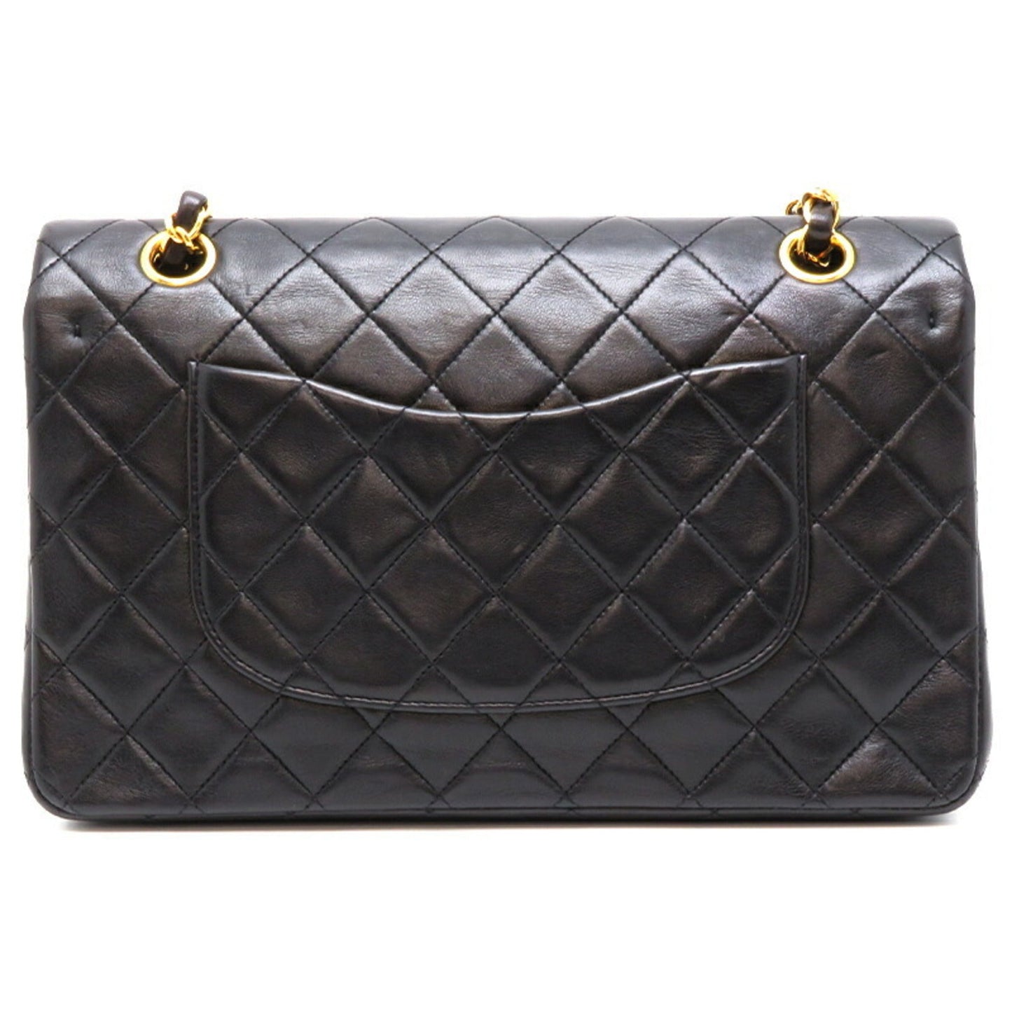 Luxury Chanel Matelasse 25 Chain Shoulder Women's Bag Lambskin Black