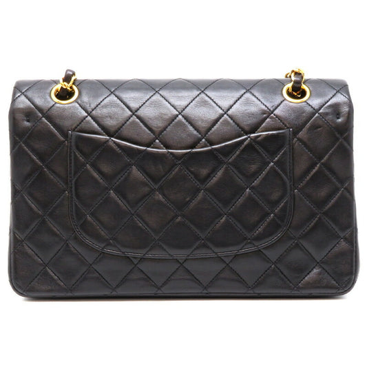 Luxury Chanel Matelasse 25 Chain Shoulder Women's Bag Lambskin Black