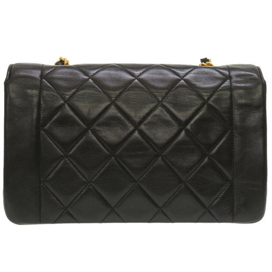 Luxury Chanel Diana 22 Lambskin Black No. 4 Gold Chain Shoulder Bag Matelasse Coco Mark Turnlock
