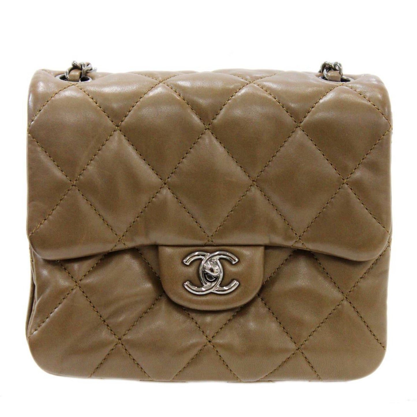 Luxury Chanel chain shoulder bag matelasse dark brown 15357745