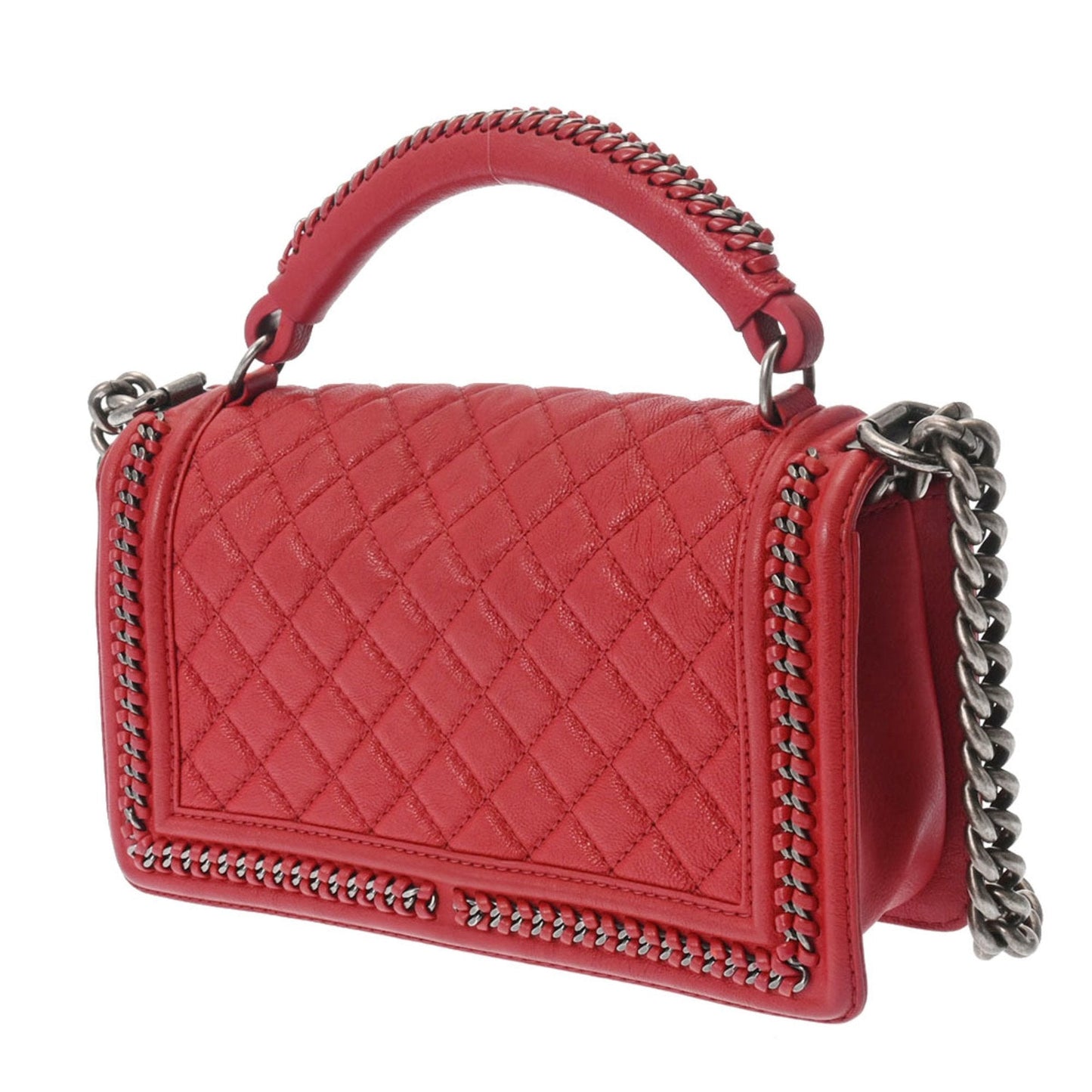 Luxury Chanel Boy  Men,Women Handbag Black,Red Color,White