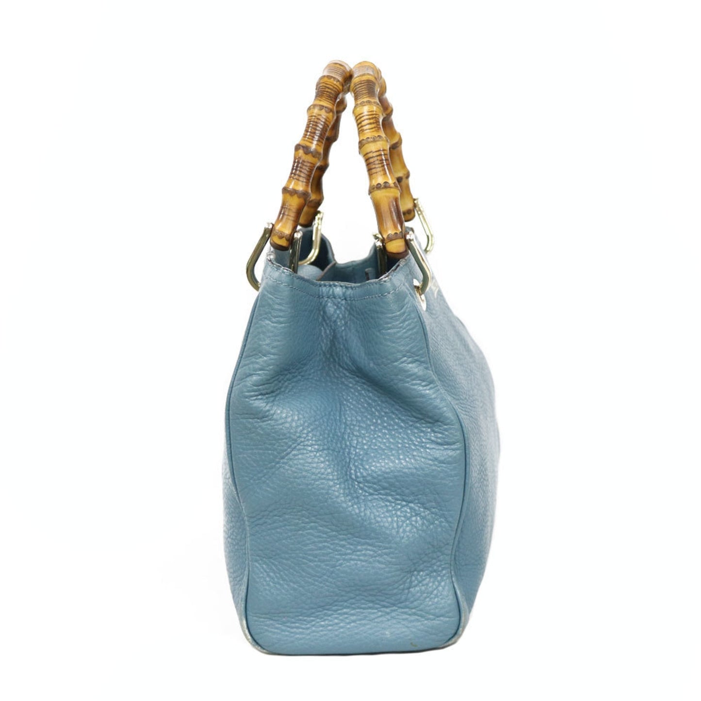 Luxury Gucci Shoulder Bag Bamboo Handbag Blue Ladies