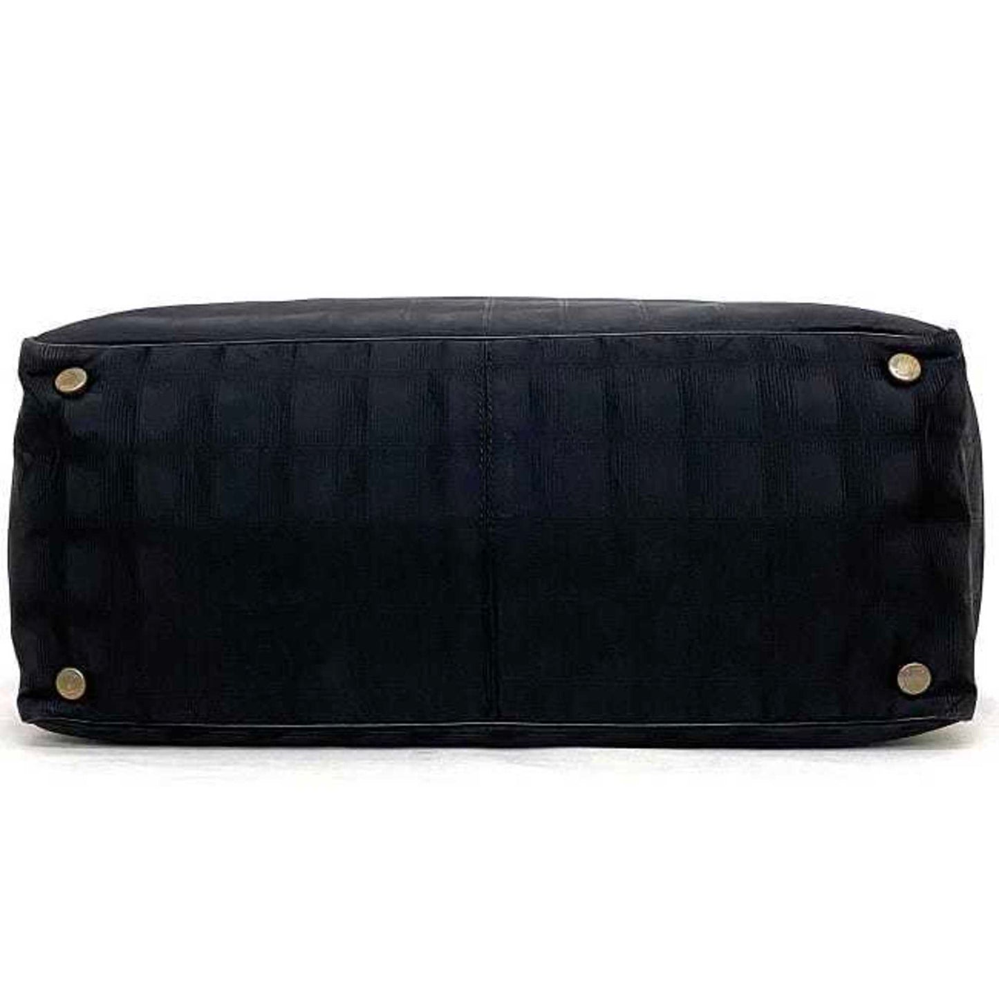 Luxury Chanel MM Black New A15991 Coco Mark Nylon Leather 8th  Nutra Line Ladies