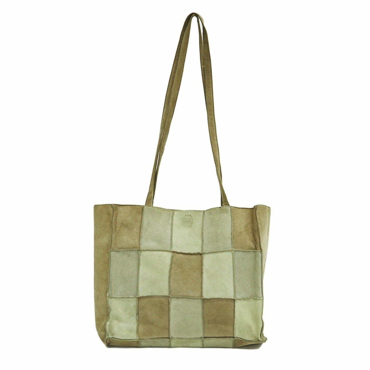 Luxury Chanel Suede Patchwork Shoulder Tote Bag Beige 6th Series Ladies