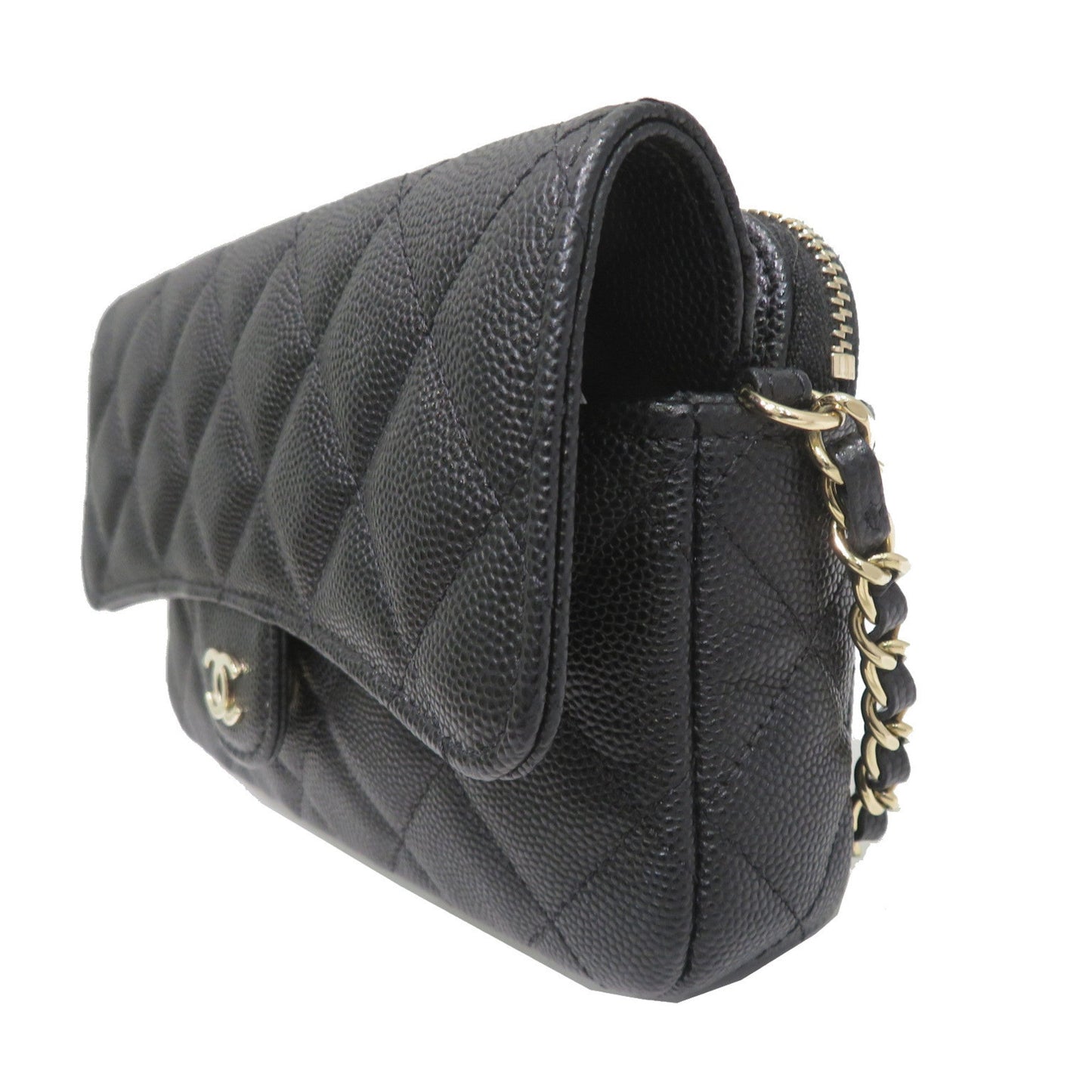 Luxury Chanel Chain AP2096 Shoulder Bag Black SG Hardware Caviar Skin Ladies