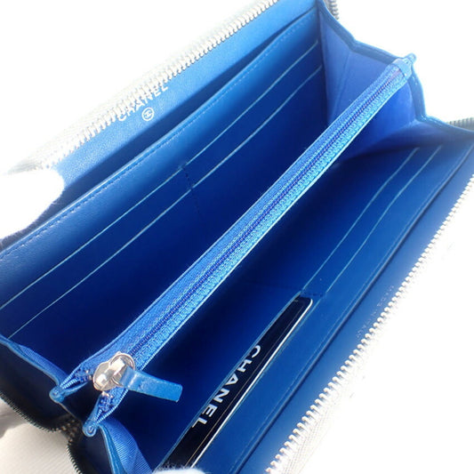 Luxury Chanel Cambon matelasse here mark computer pattern circuit board long wallet
