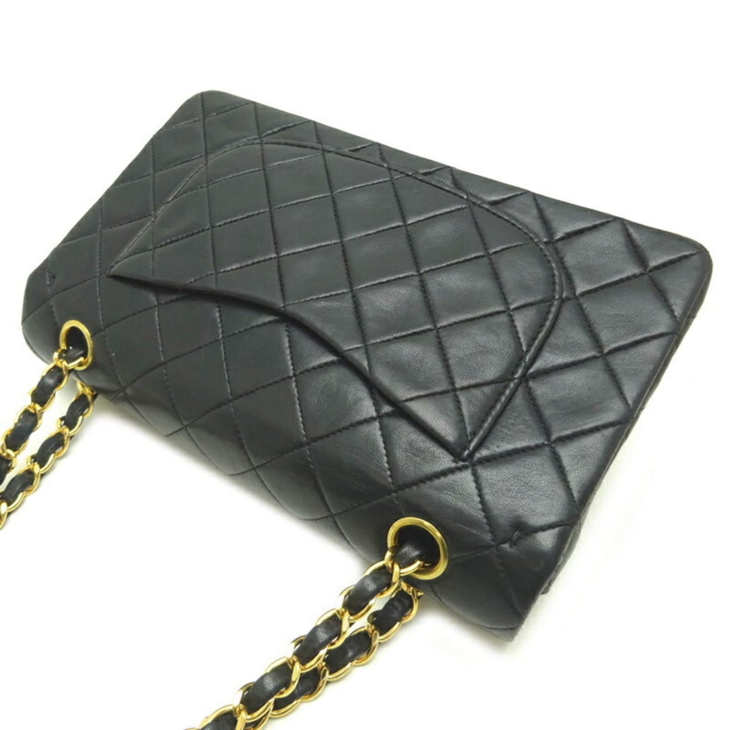 Luxury Chanel Matelasse 23 Chain Shoulder Women's Bag Lambskin Black