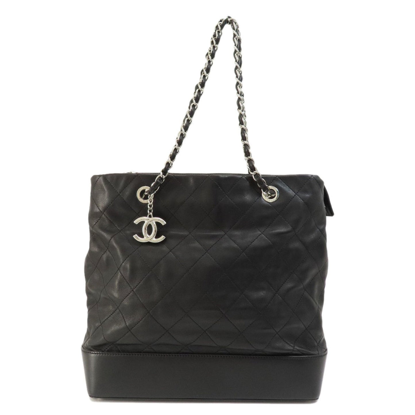 Luxury Chanel Chain Bag Matelasse Coco Mark Tote Lambskin Women's