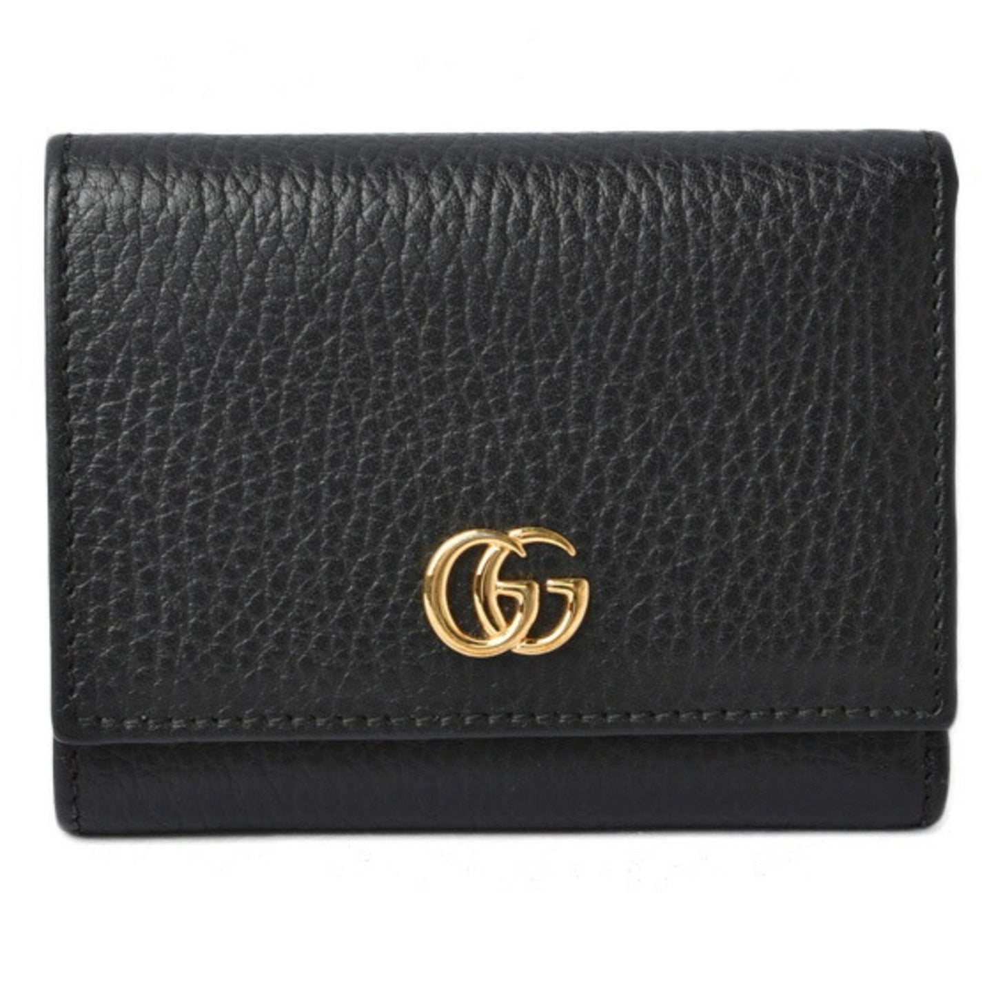 Luxury Gucci mini wallet / tri-fold Luxury Gucci fold 474746 PETITE MARMONT Petit Marmont Black