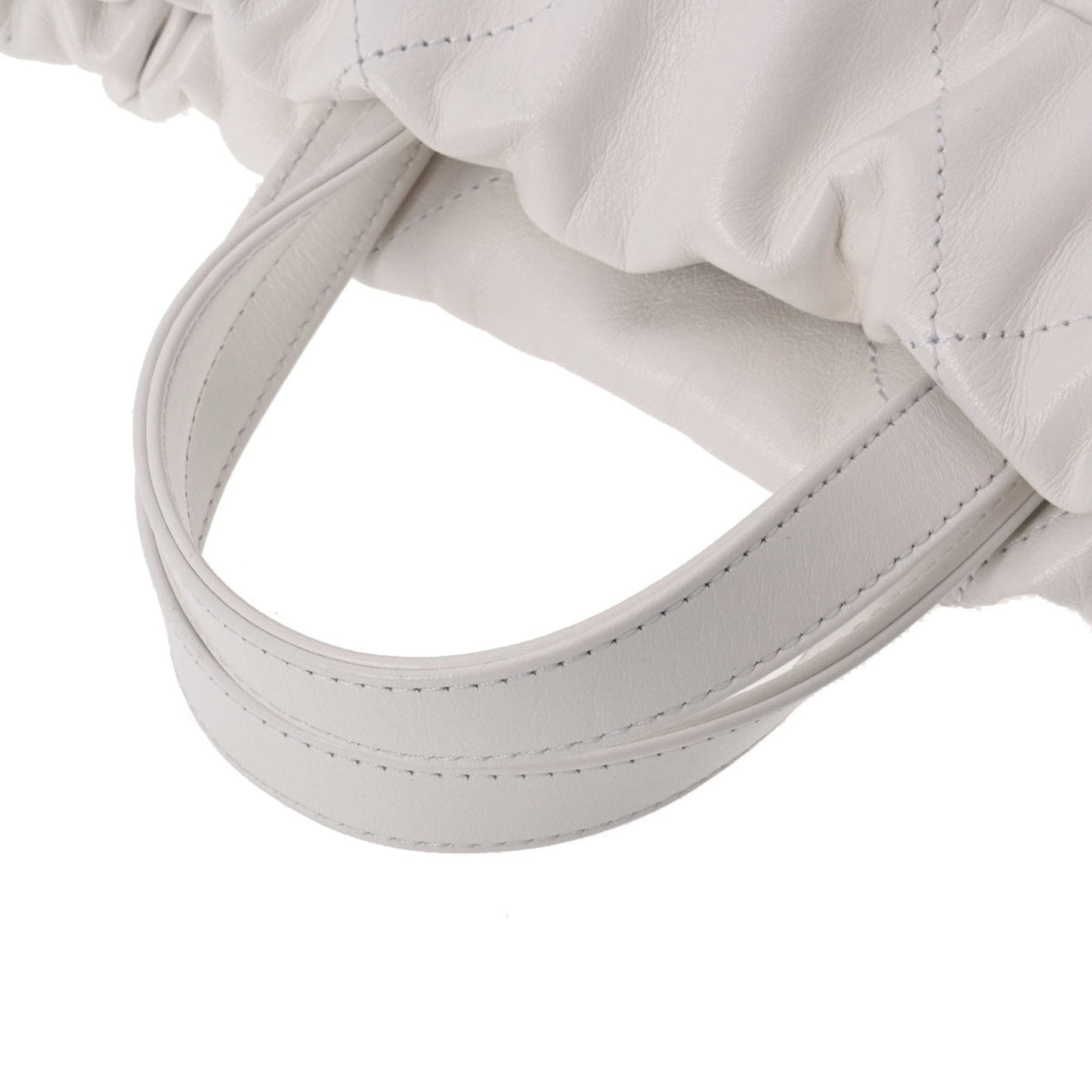 Luxury Chanel 22 Large Backpack White Women's Calf Rucksack/Daypack