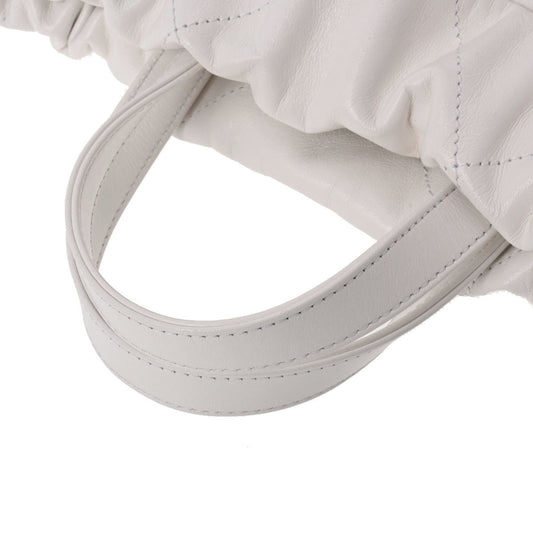 Luxury Chanel 22 Large Backpack White Women's Calf Rucksack/Daypack