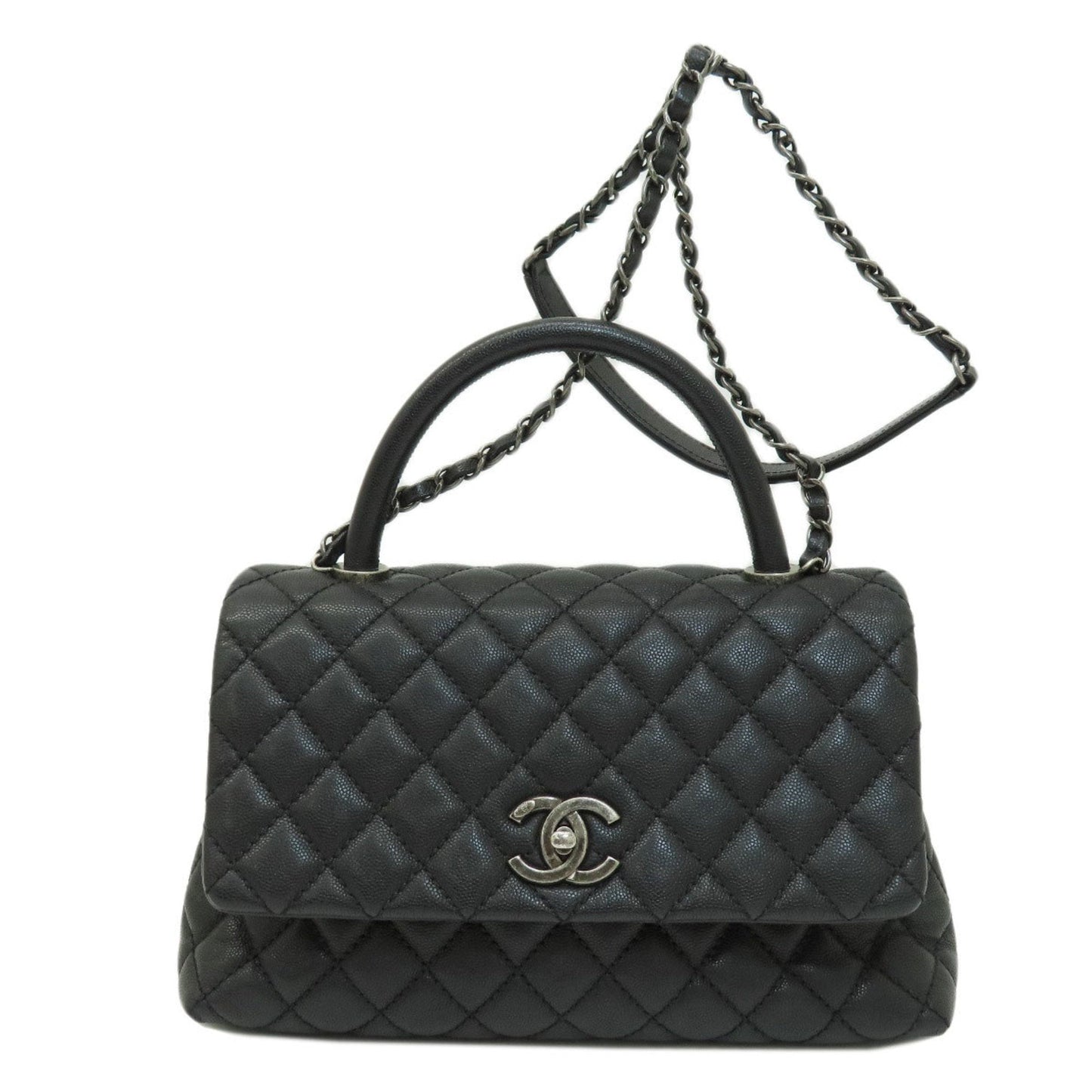 Luxury Chanel Matelasse Handbag Caviar Skin Women's