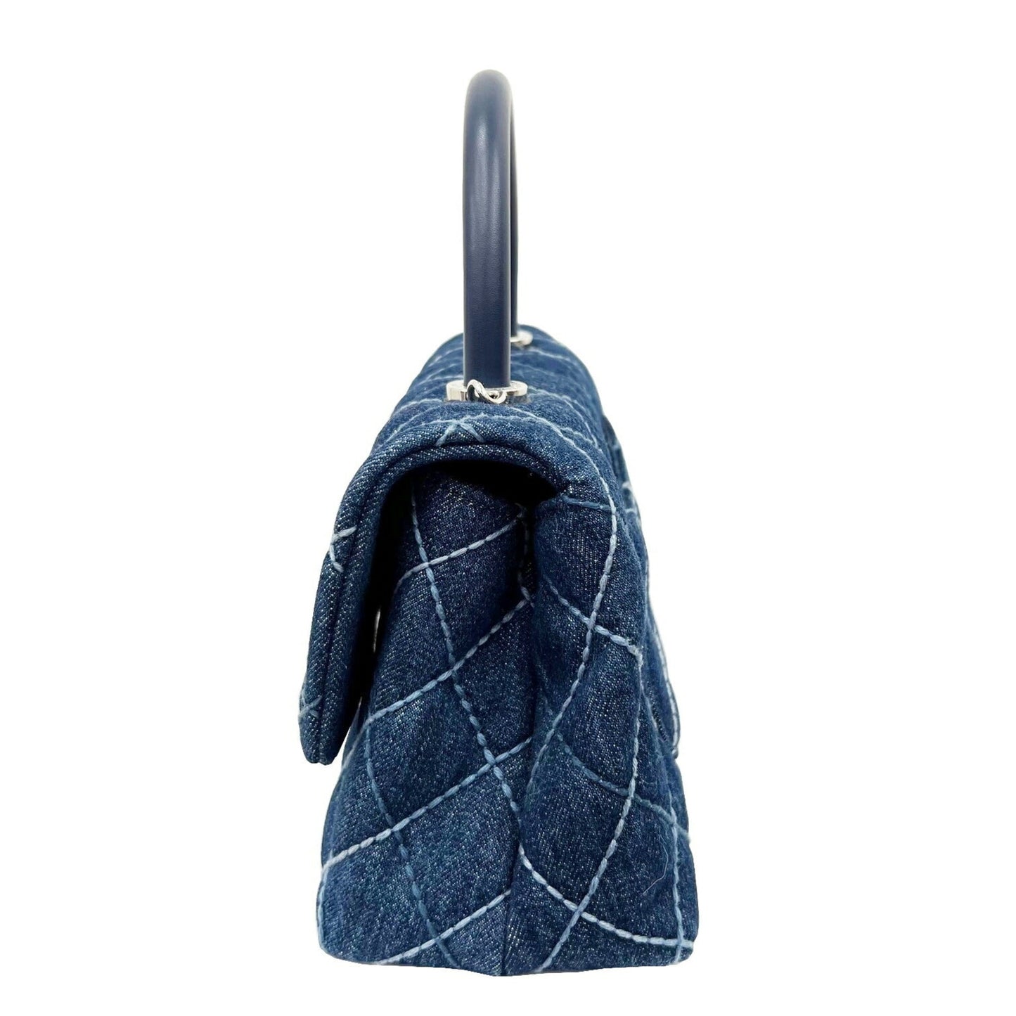 CHANEL Coco Handle XS Flap Bag 24 Shoulder Handbag Matelasse 27 Series A92990 Ladies Blue