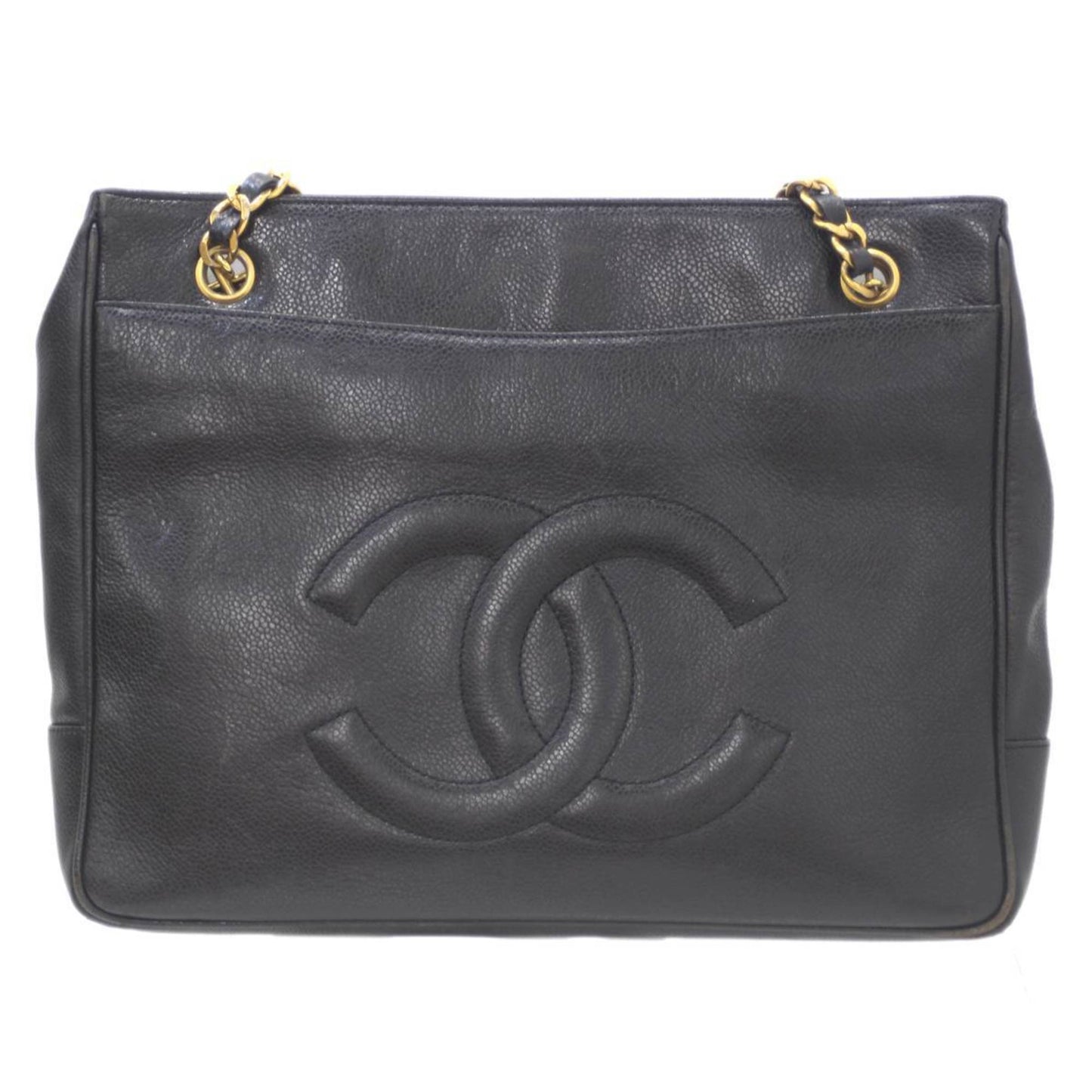Luxury Chanel Coco Shoulder Bag Caviar Skin Chain Tote Black  Ladies KS