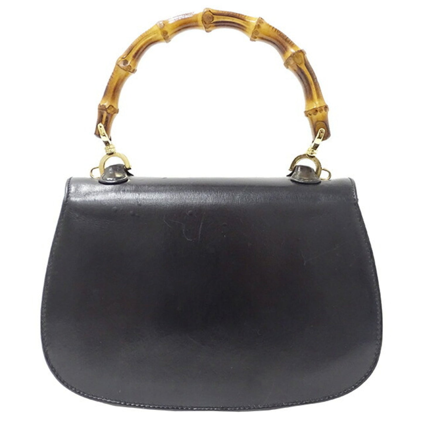 Luxury Gucci Bag Women's Bamboo Handbag Shoulder 2way Leather Black 000 2046 0188