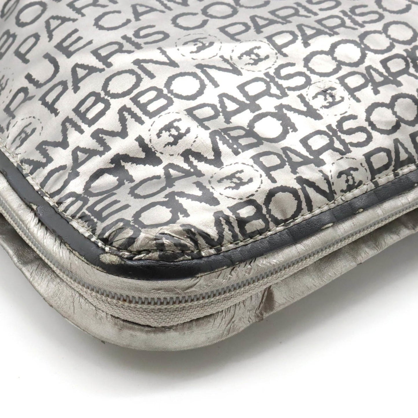 Luxury Chanel Unlimited Tote Bag Large Shoulder Nylon Silver 6113