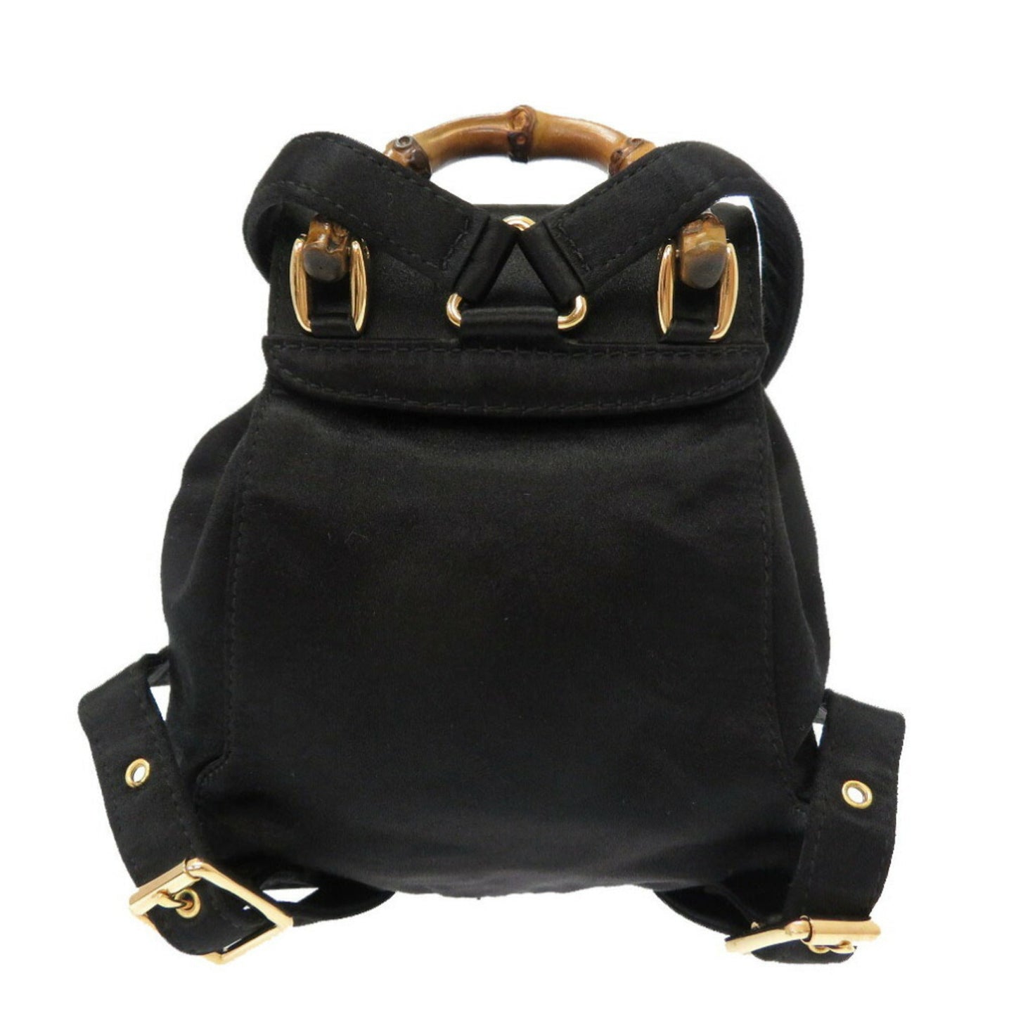 Luxury Gucci Bamboo Satin Black 005 4781 0319 Rucksack Backpack Bag 0059 GUCCI