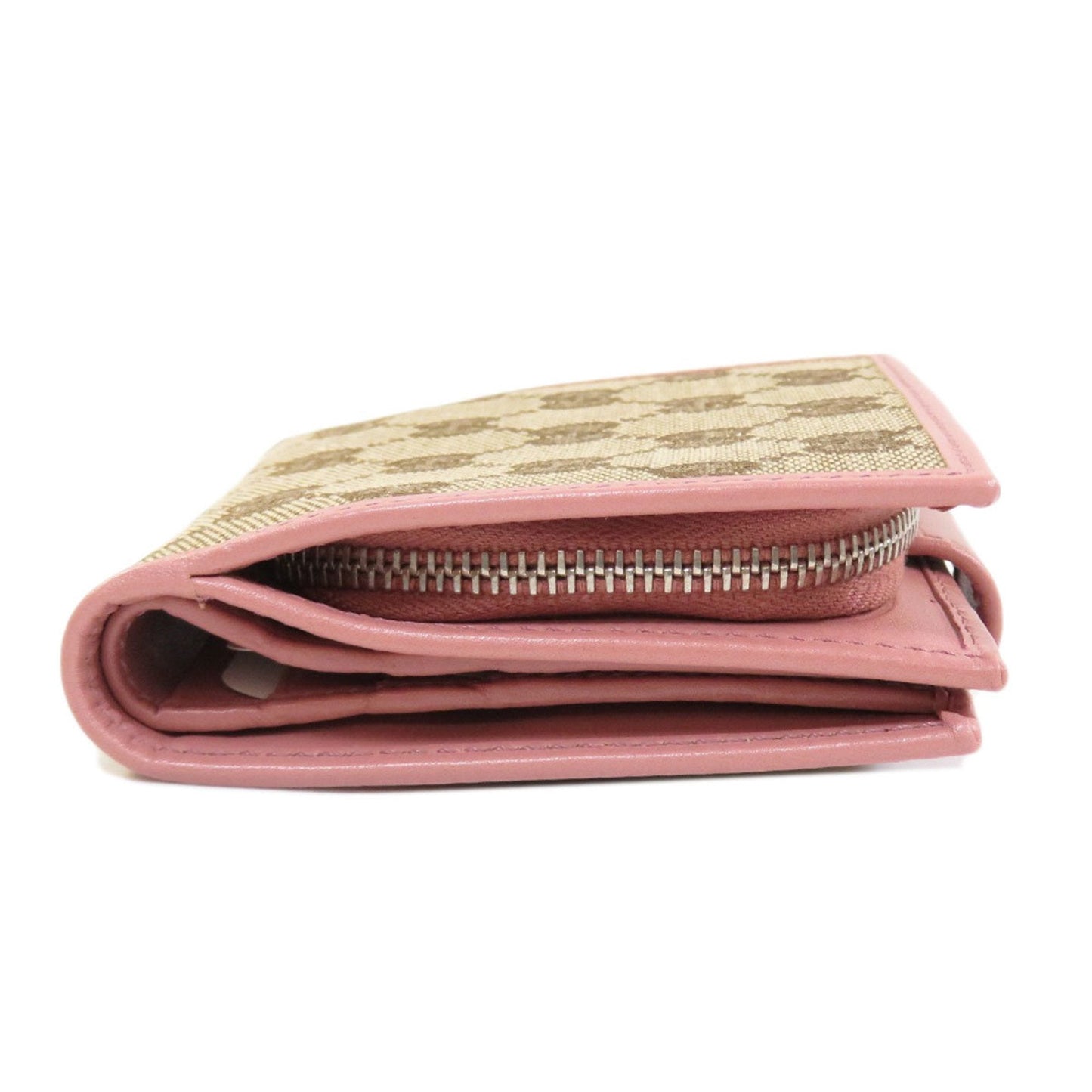 Luxury Gucci 233021 GG bi-fold wallet canvas ladies