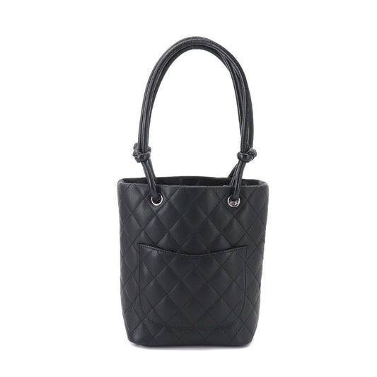 Luxury Chanel cambon line small tote bag leather black white A25166 vintage Cambon Line Small Tote Bag