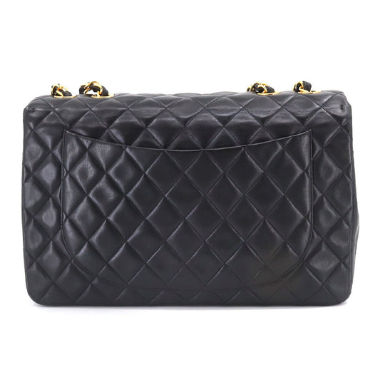 Luxury Chanel Decamato Matelasse 34 Chain Shoulder Bag Leather Black A01094 Vintage Gold Hardware