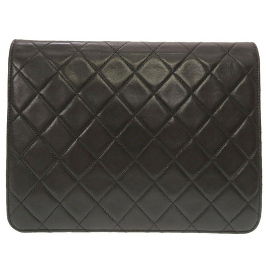 Luxury Chanel Lambskin Black Matelasse No. 3 Gold Chain Shoulder Bag