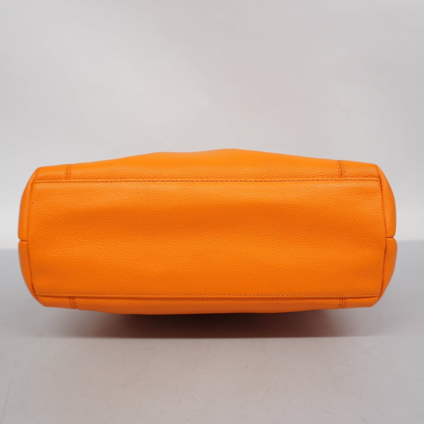 Luxury Chanel  Women's Caviar Leather Shoulder Bag Orange