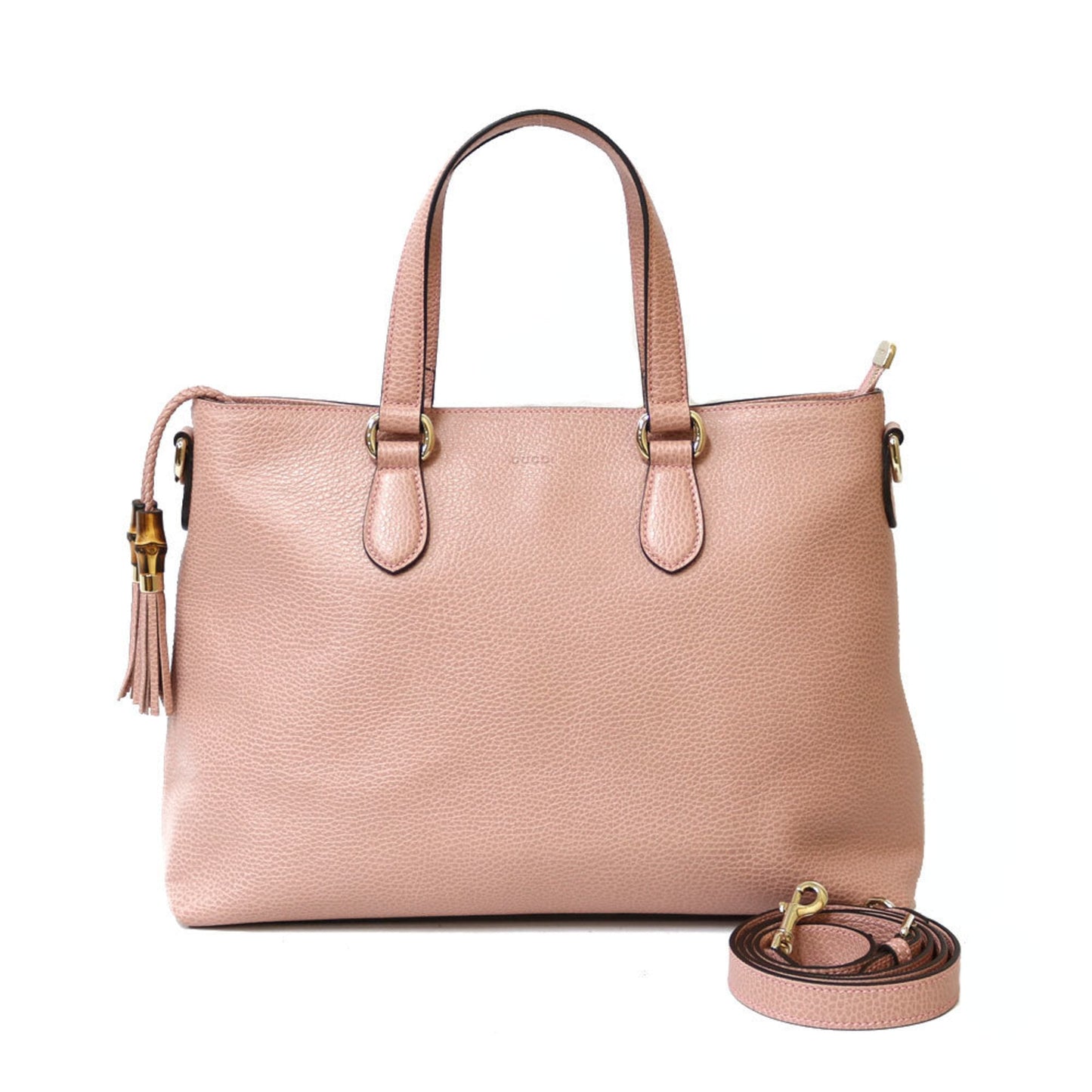 Luxury Gucci Shoulder Bag Bamboo Handbag Pink Ladies