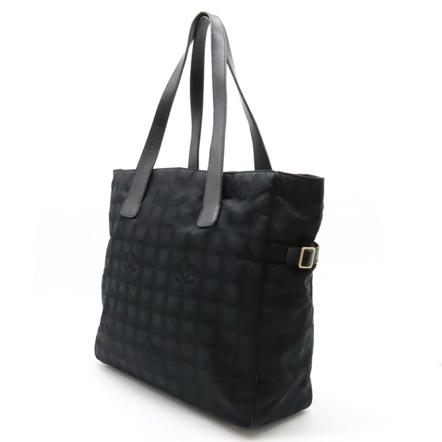 Luxury Chanel NEW Line New Tote GM Bag Shoulder Nylon Leather Black A15825