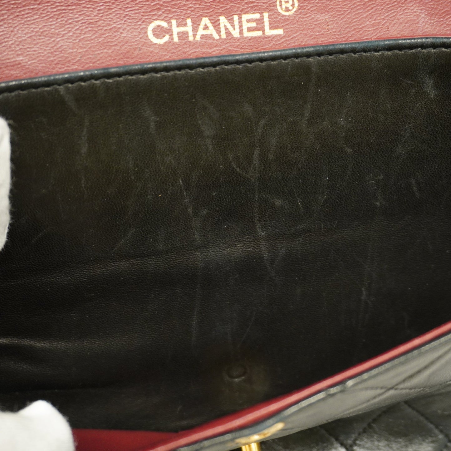 CHANEL  Matelasse W Flap W Chain Women's Leather Shoulder Bag Black