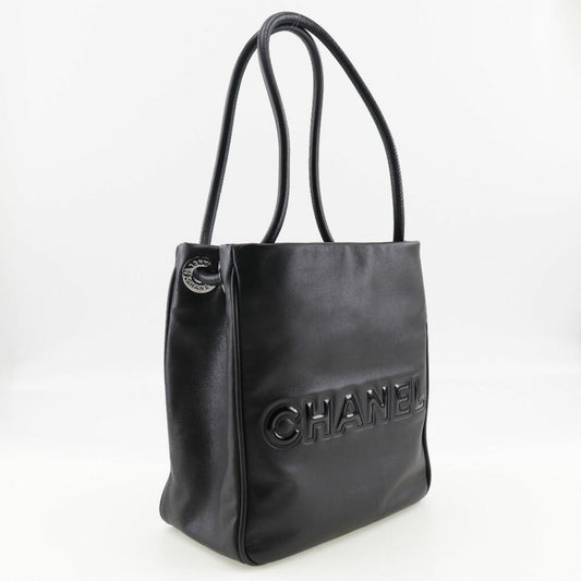 Luxury Chanel camellia tote bag logo lambskin x enamel black ladies