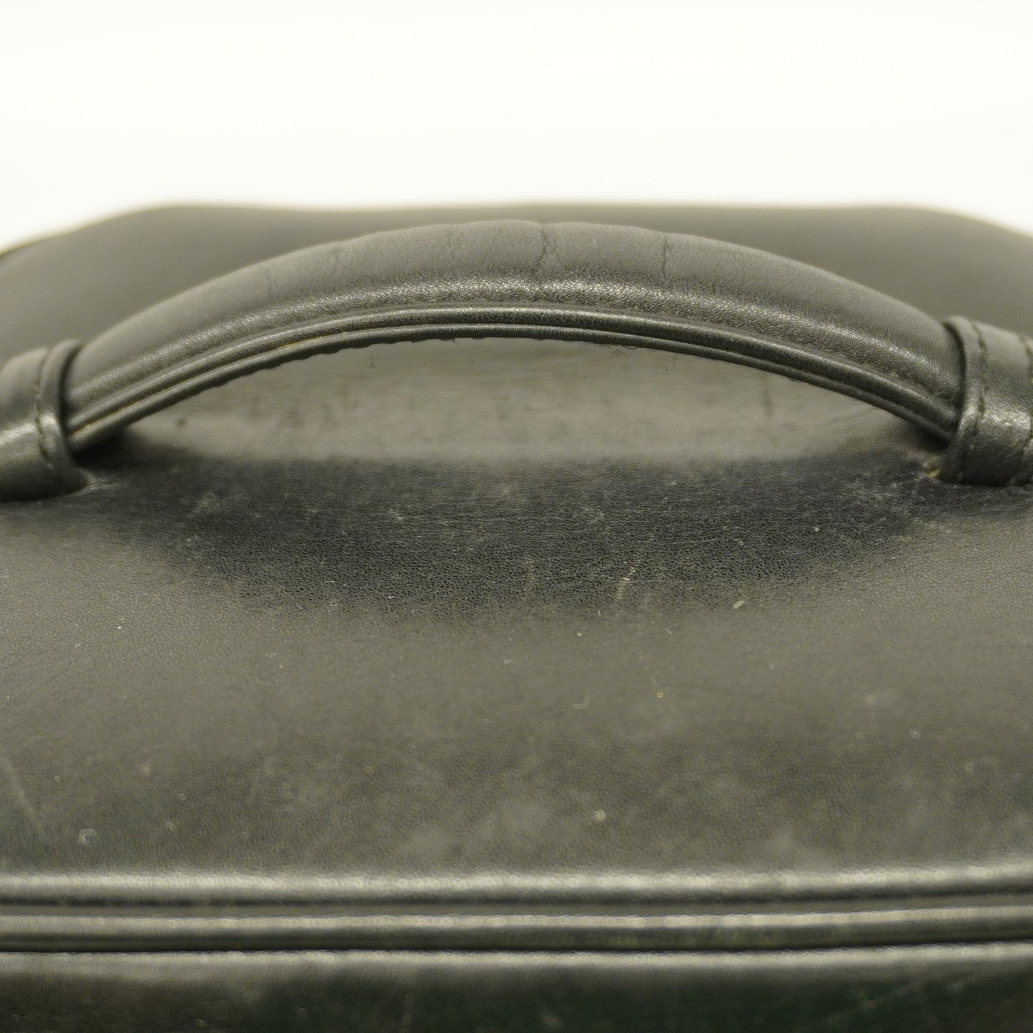 CHANEL  Bicolor Vanity Bag Women's Leather Vanity Bag Black