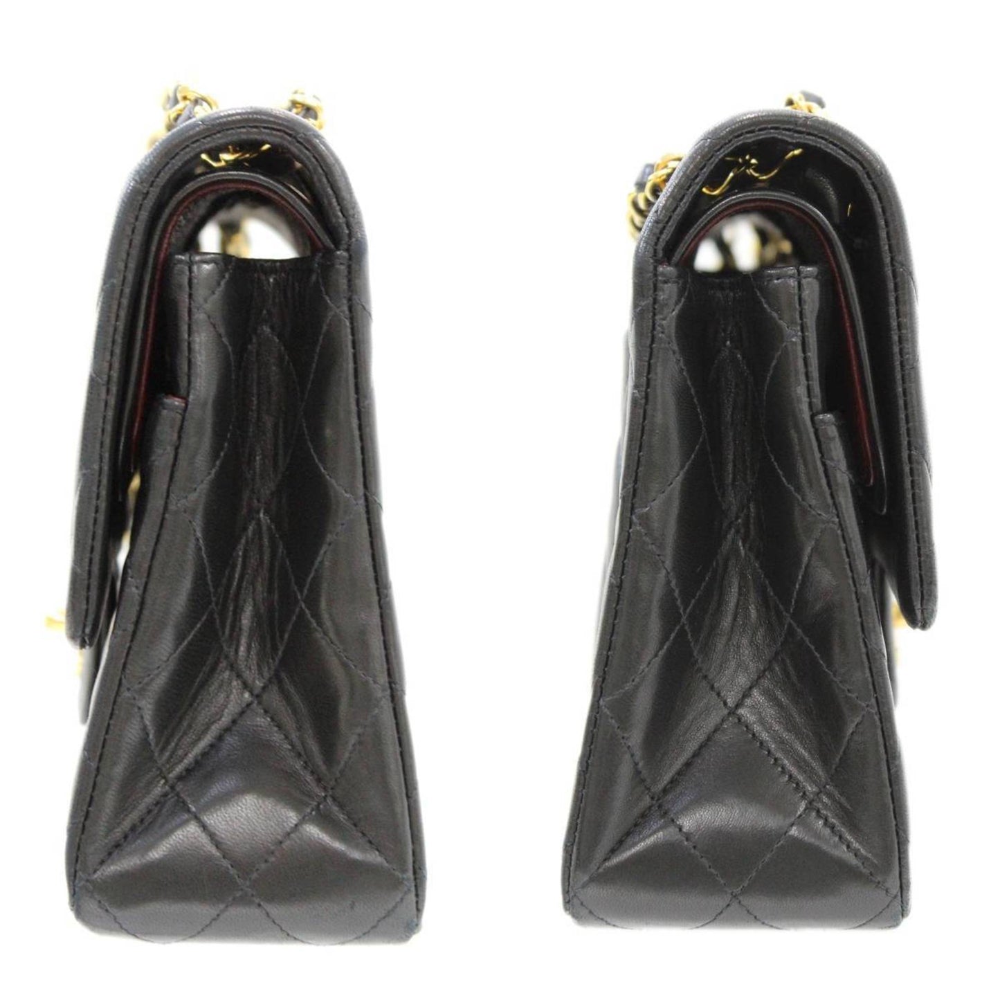 CHANEL matelasse lambskin chain shoulder bag double flap