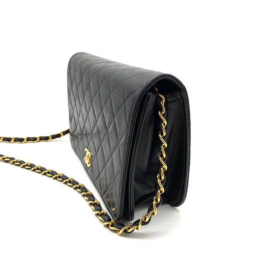 Luxury Chanel Bag Matelasse 23 Single Chain Shoulder Black Full Flap Push Lock Coco Mark Ladies Lambskin Leather A03568