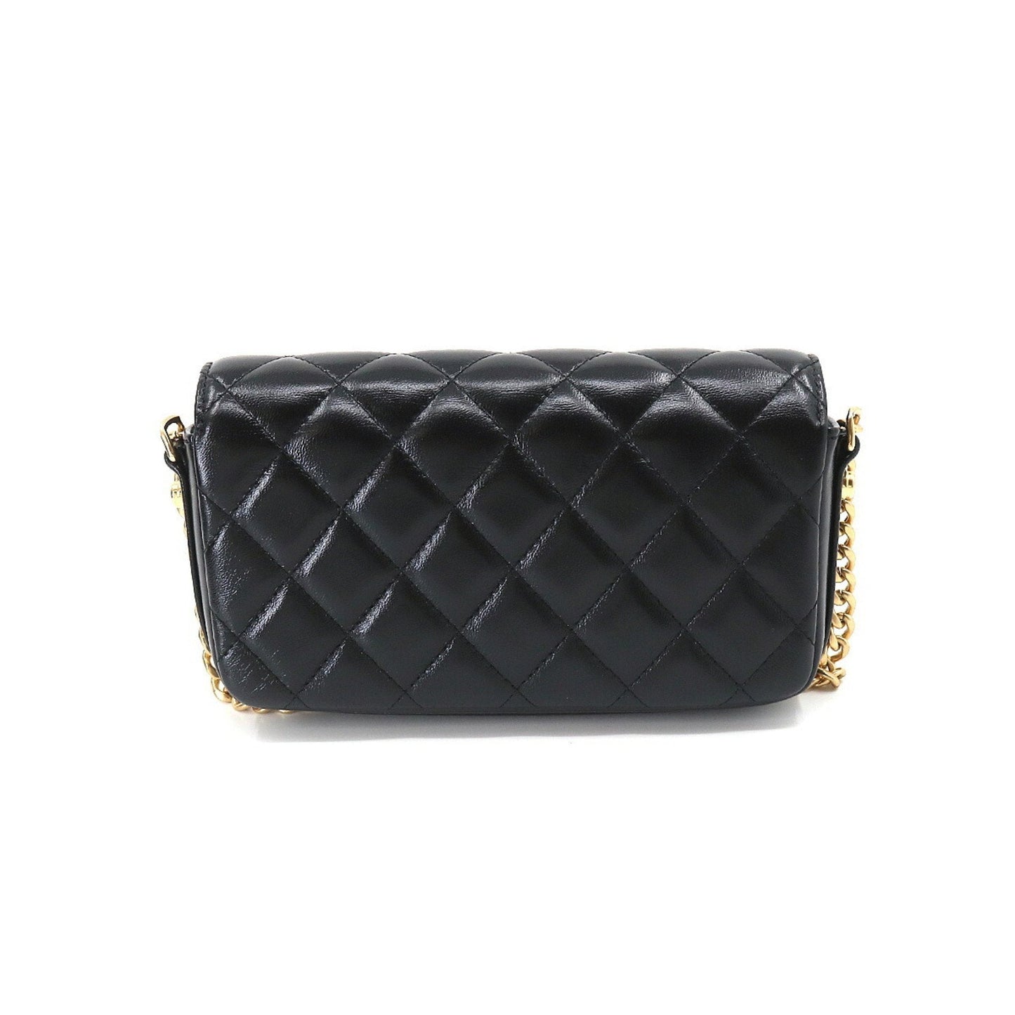 Luxury Chanel Mini Matelasse Chain Shoulder Bag Leather Black AP3207 Phone Case