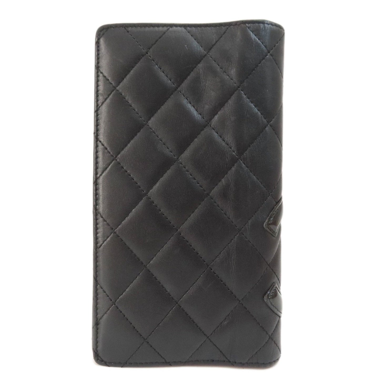 Luxury Chanel Cambon Line Long Wallet Leather Women's
