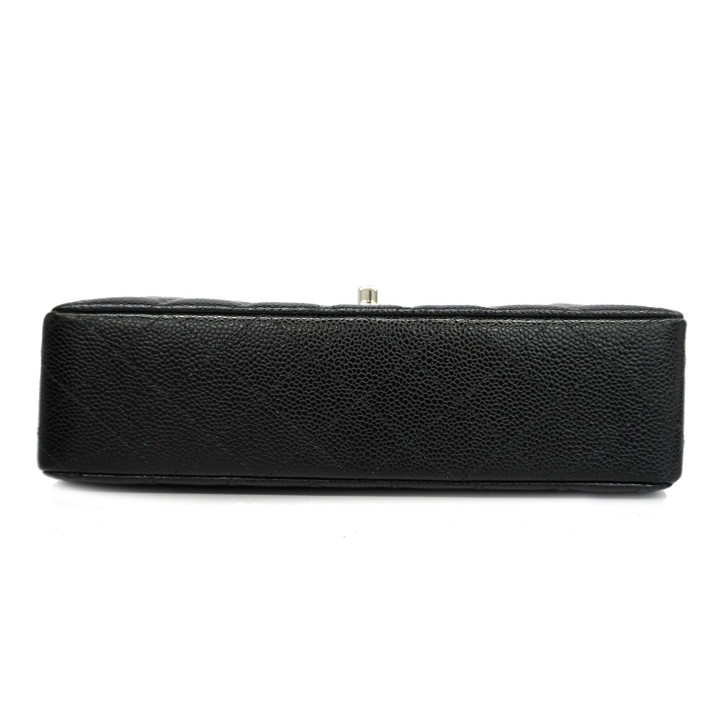 CHANEL  Matelasse W Flap W Chain Women's Caviar Leather Shoulder Bag Black