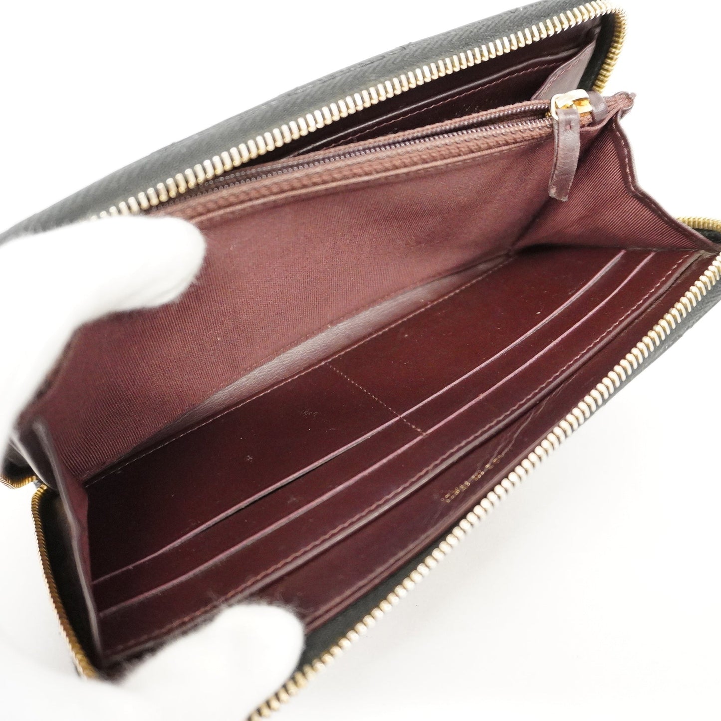 CHANEL  Matelasse Gold Hardware Women's Caviar Leather Long Wallet Black