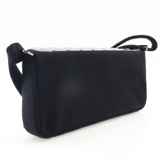 Luxury Chanel ice cube shoulder bag chocolate bar cotton black ladies