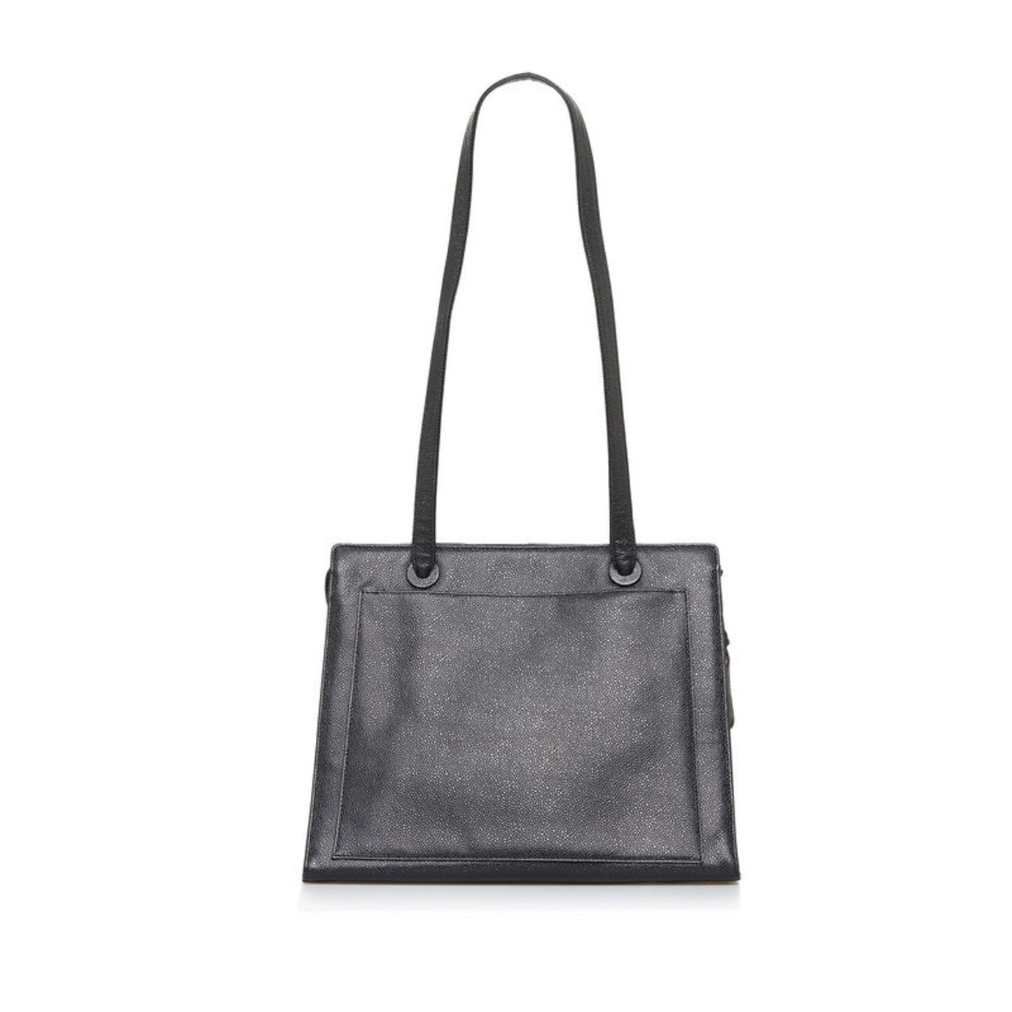 Luxury Chanel Coco Mark Tote Bag Shoulder Black Caviar Skin Women's