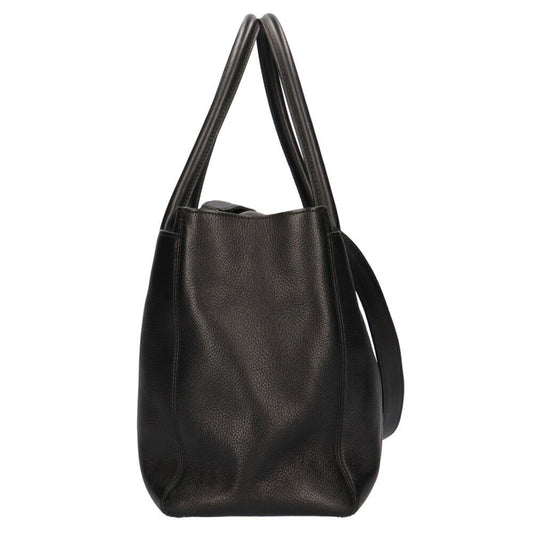 Luxury Chanel executive shoulder bag leather black ladies