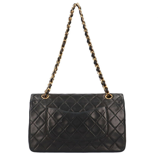Luxury Chanel chain matelasse shoulder bag lambskin black ladies