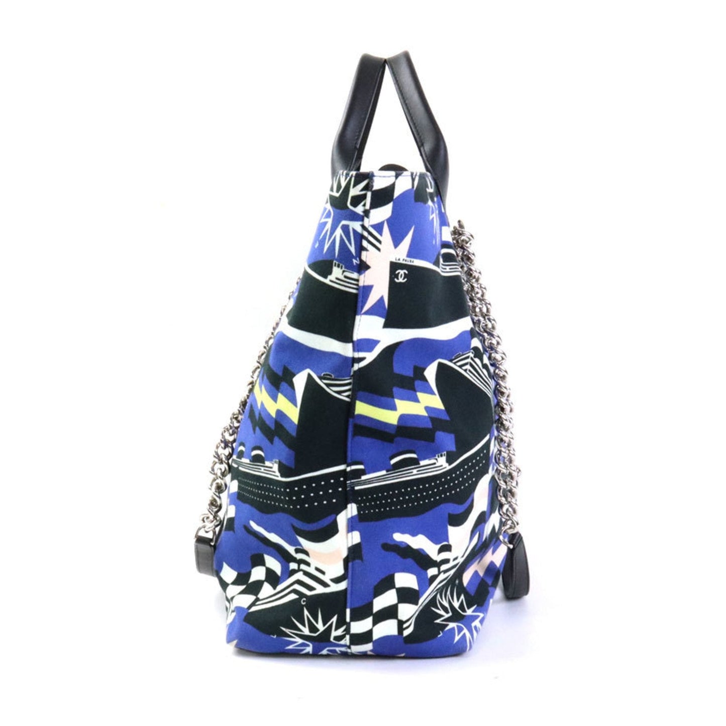 Luxury Chanel Handbag Shoulder Bag 2019 Cruise Collection Canvas Blue Multicolor Ladies