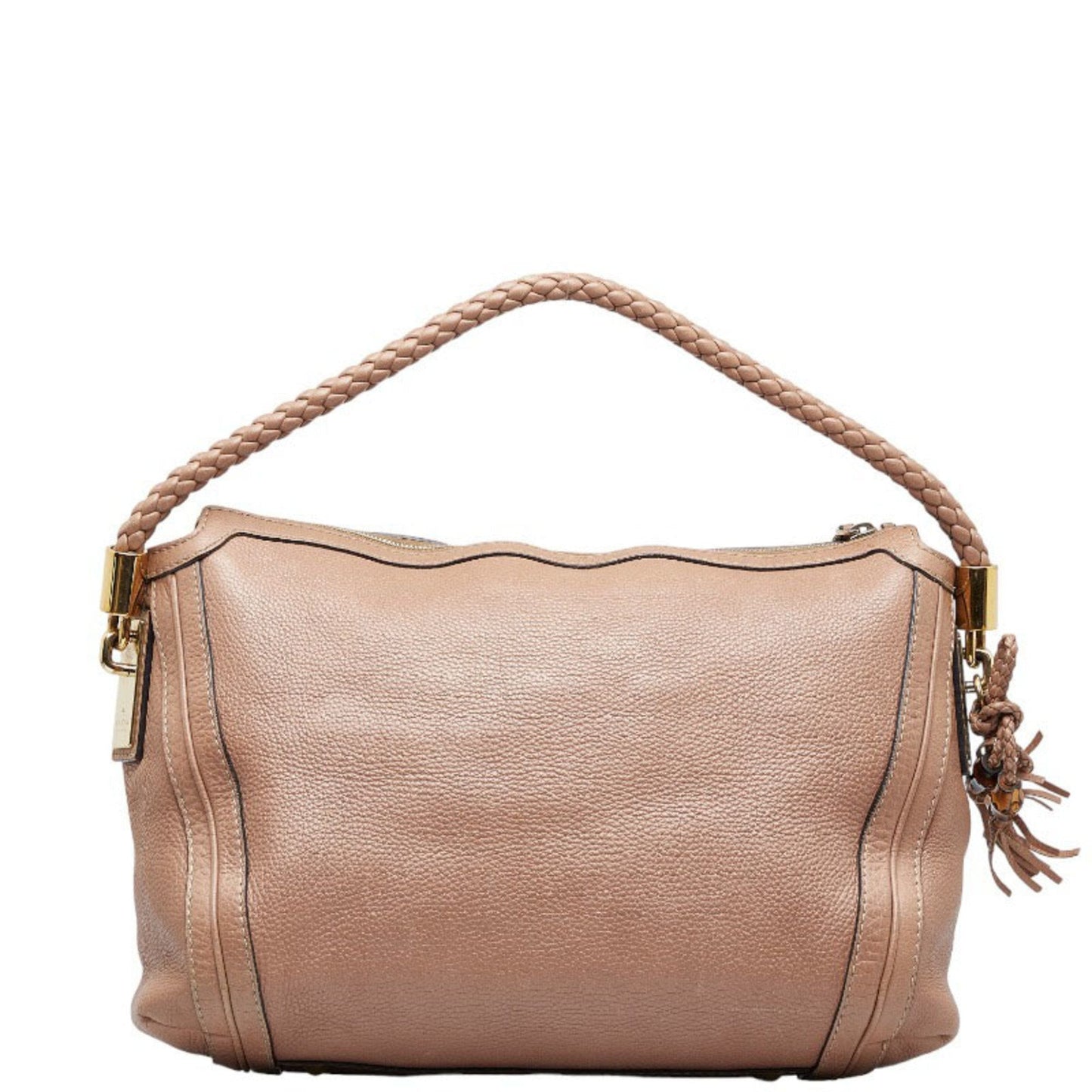 Luxury Gucci Bamboo Bella Handbag One Shoulder Bag 269949 Pink Beige Leather Women's