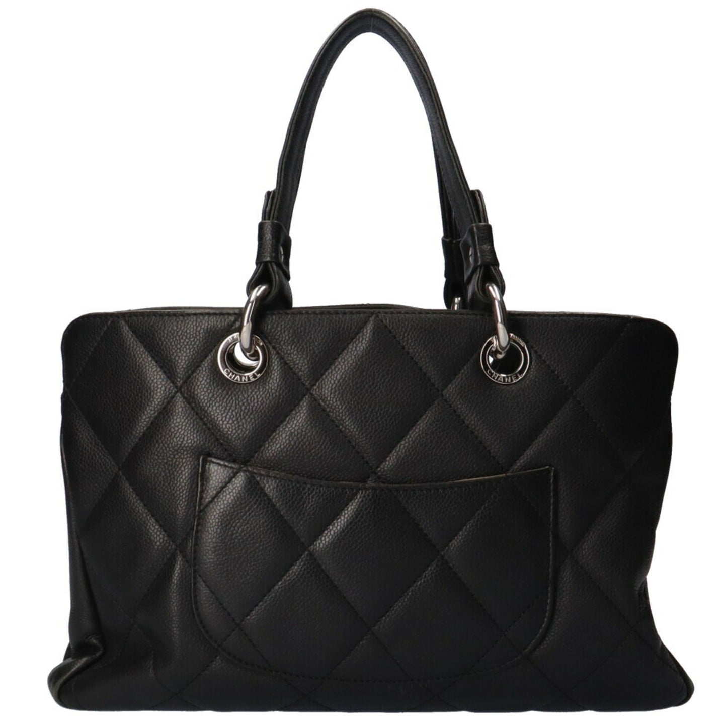 Luxury Chanel matelasse handbag caviar skin black ladies