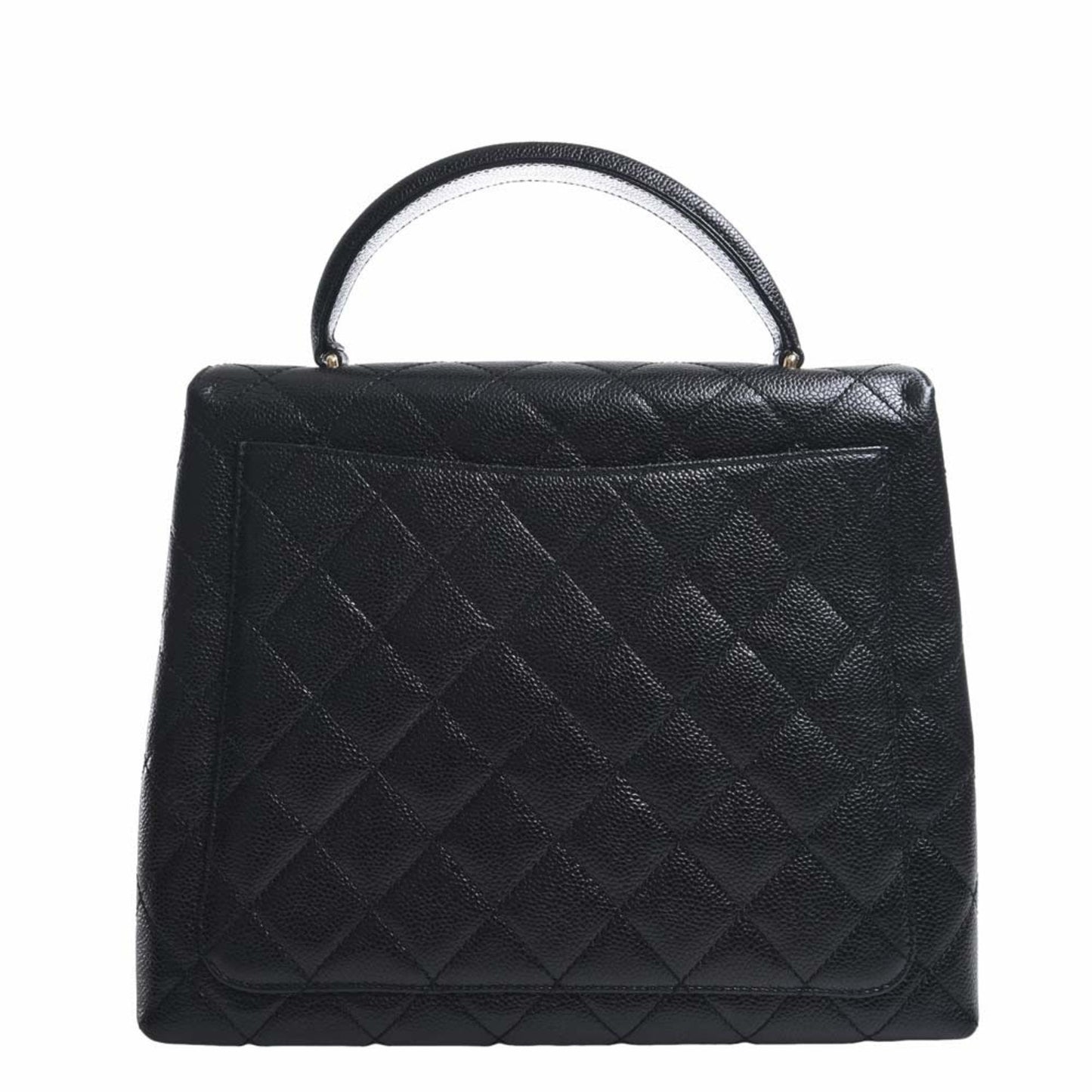Luxury Chanel Caviar Skin Matelasse Coco Mark Handbag Black Ladies