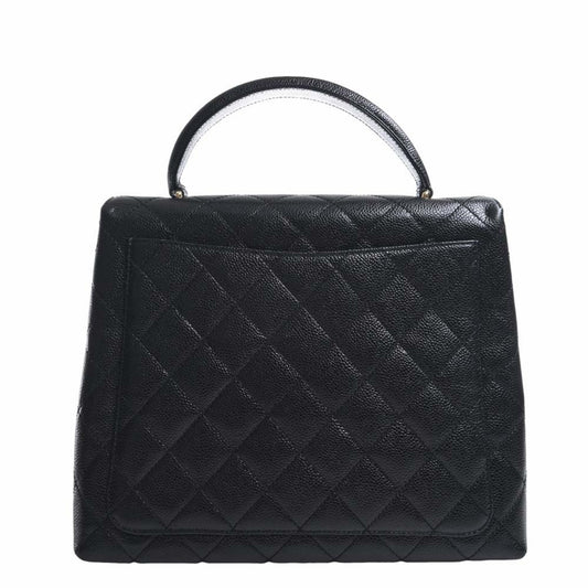 Luxury Chanel Caviar Skin Matelasse Coco Mark Handbag Black Ladies