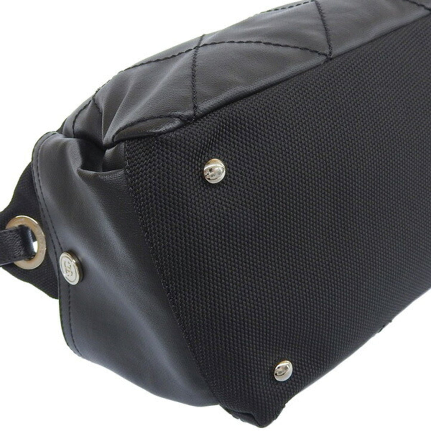 Luxury Chanel Coated Canvas Leather Paris Biarritz Coco Mark One Shoulder Bag A34205 Black Ladies
