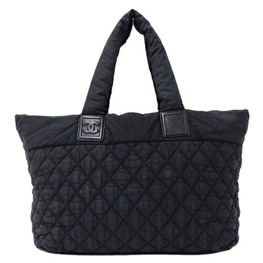Luxury Chanel Bag Coco Coon Tote GM Women's Handbag Nylon Black Quilting